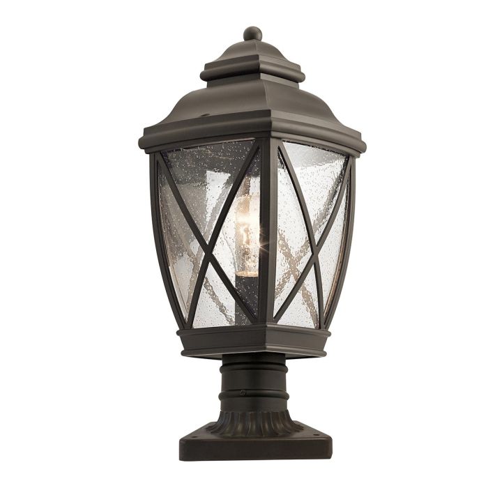 elstead lighting Tangier 1 Light Medium 7.5" Pedestal - Olde Bronze