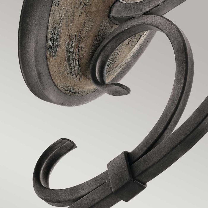 Elstead Lighting Taulbee 1 Light Wall Light - Weathered Zinc