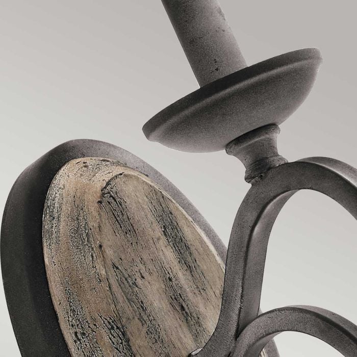 Elstead Lighting Taulbee 1 Light Wall Light - Weathered Zinc