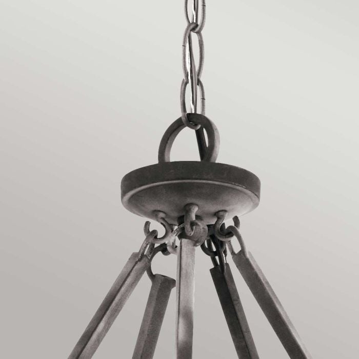 Elstead Lighting Taulbee 15 Light Chandelier - Weathered Zinc