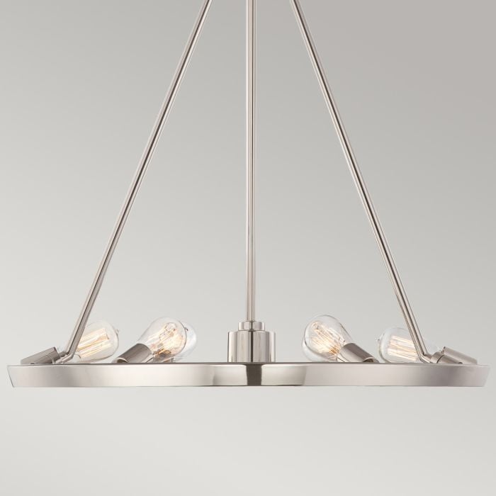 Elstead Lighting Theater Row 6 Light Chandelier - Imperial Silver