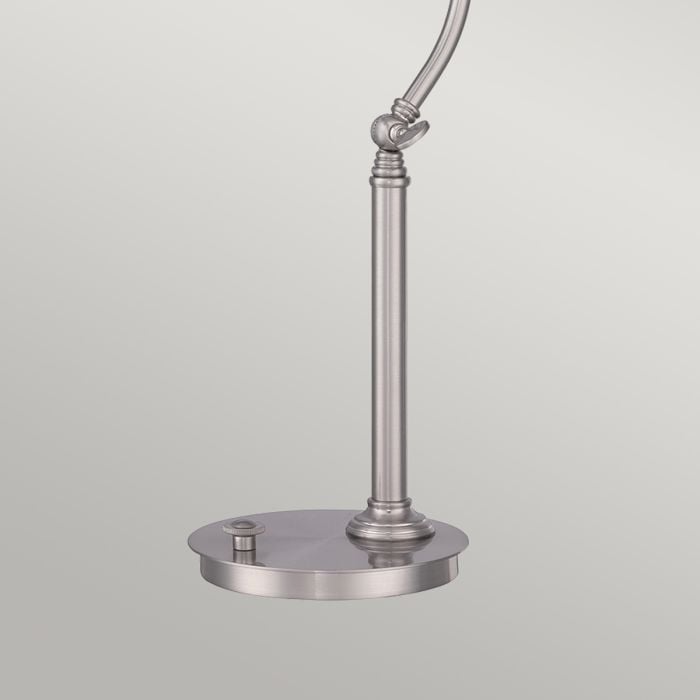 Elstead Lighting Thompson LED Table Lamp In Brushed Nickel