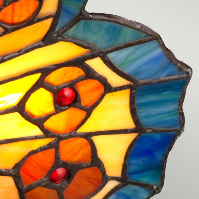 Elstead Lighting Tiffany Animal Lamps Orange Butterfly Lamp - Architectural Bronze