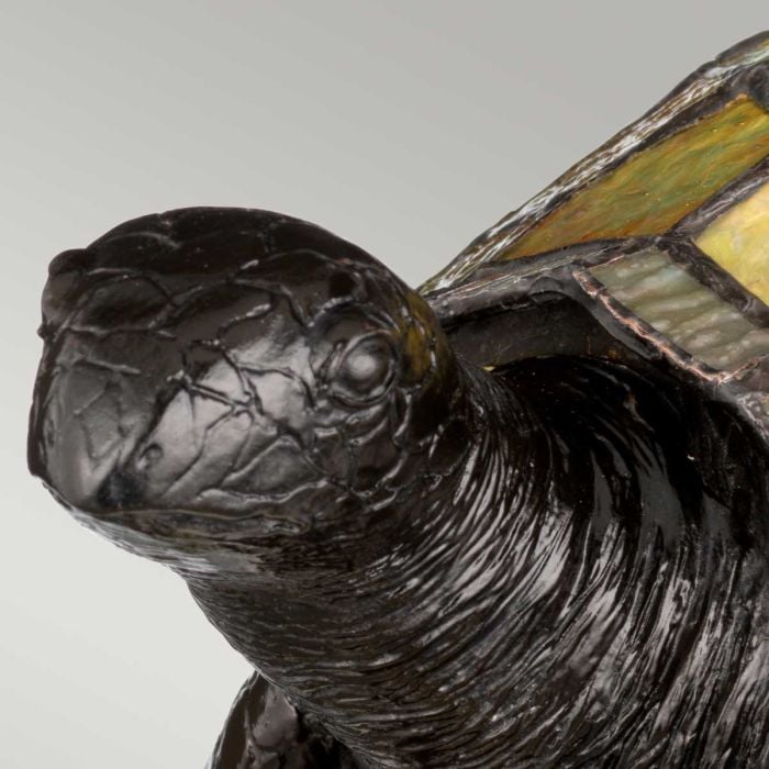 Elstead Lighting Tiffany Animal Lamps Sawback Turtle Lamp - Vintage Bronze