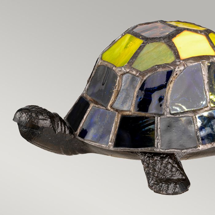 Elstead Lighting Tiffany Animal Lamps Tortoise Tiffany Lamp - Vintage Bronze