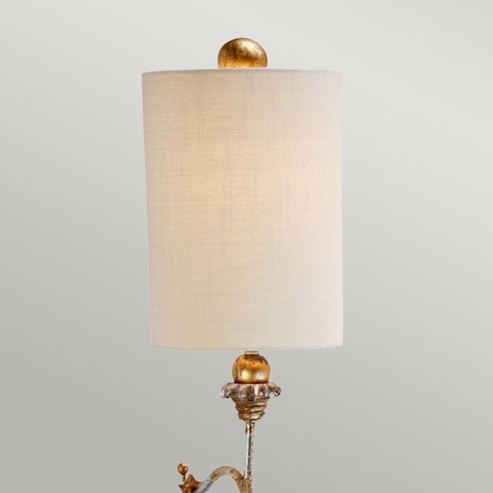 Elstead Lighting Tivoli 1 Light Wall Light - Silver & Cream Patina