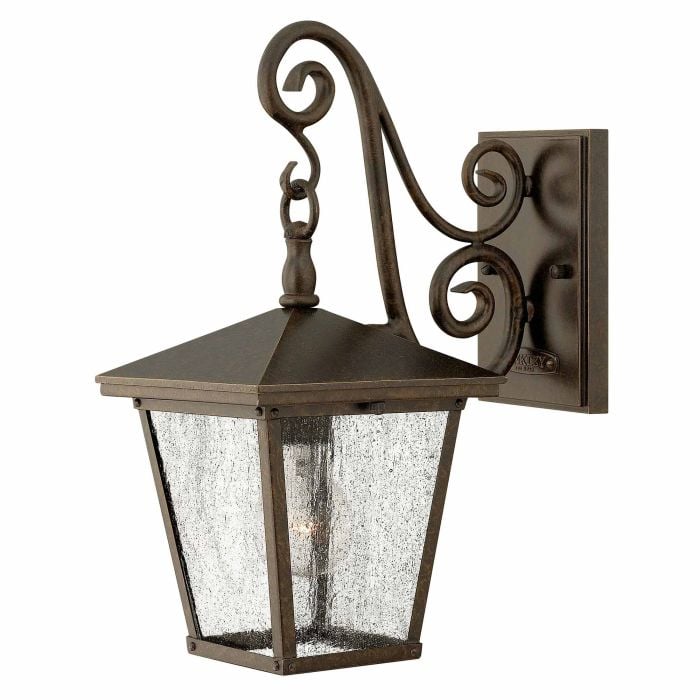 elstead lighting Trellis 1 Light Small Wall Lantern - Regency Bronze