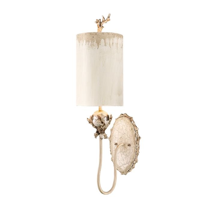 Elstead Lighting Trellis 1 Light Wall Light - Putty Patina & Silver Leaf