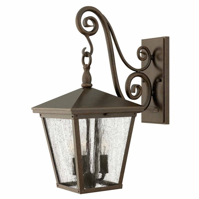elstead lighting Trellis 3 Light Medium Wall Lantern - Regency Bronze