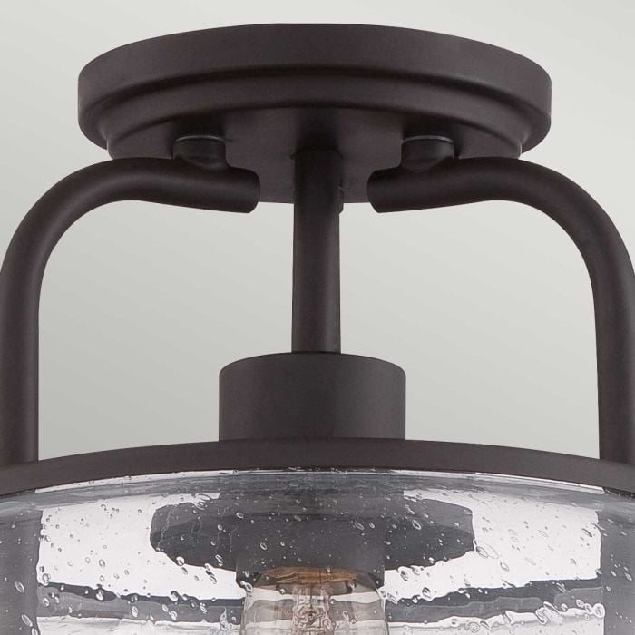 Elstead Lighting Trilogy 1 Light Small Semi-Flush - Old Bronze