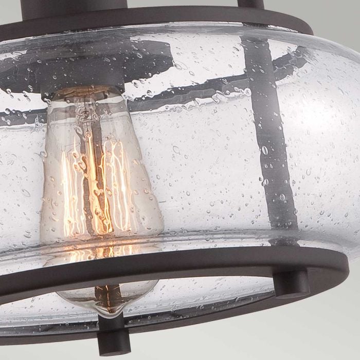 Elstead Lighting Trilogy 1 Light Small Semi-Flush - Old Bronze