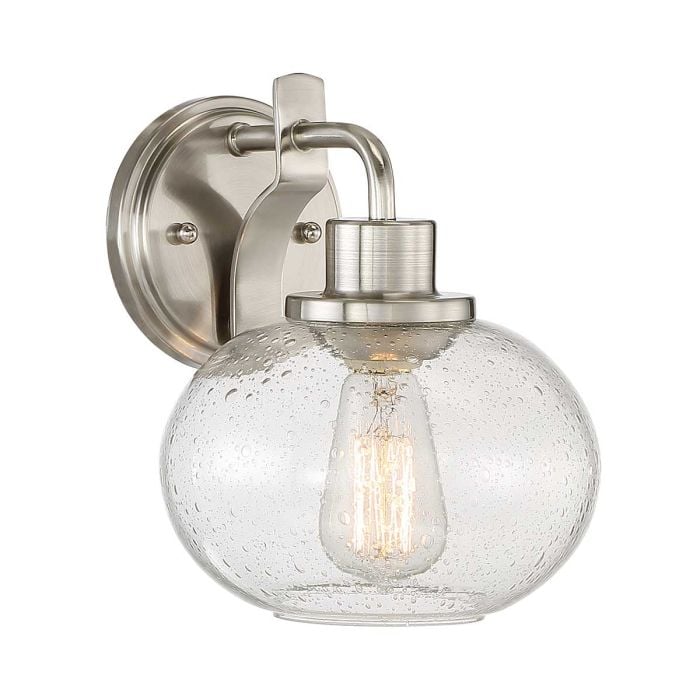 elstead lighting Trilogy 1 Light Wall Light - Brushed Nickel