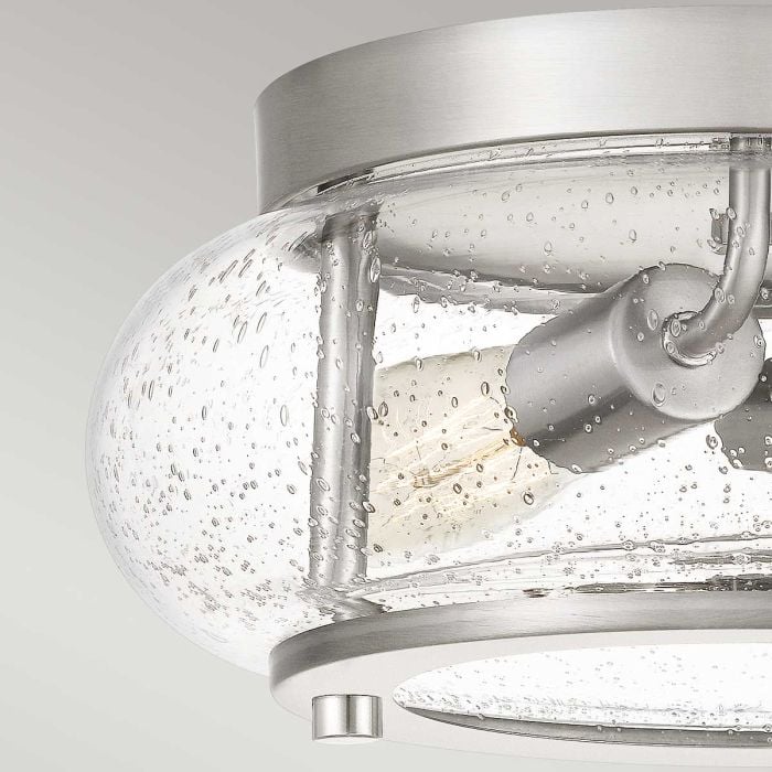 Elstead Lighting Trilogy 2 Light Flush - Brushed Nickel