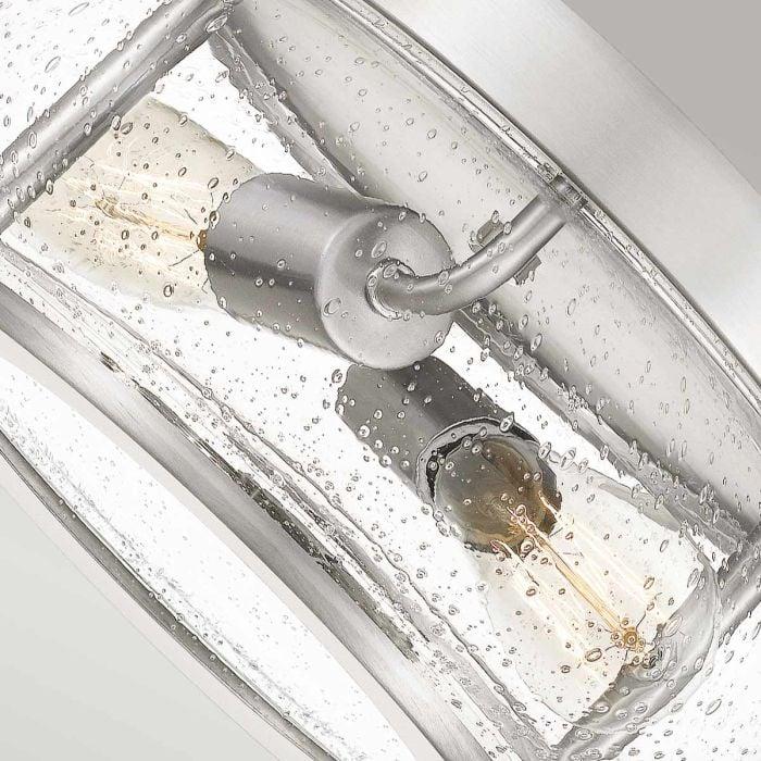 Elstead Lighting Trilogy 2 Light Flush - Brushed Nickel