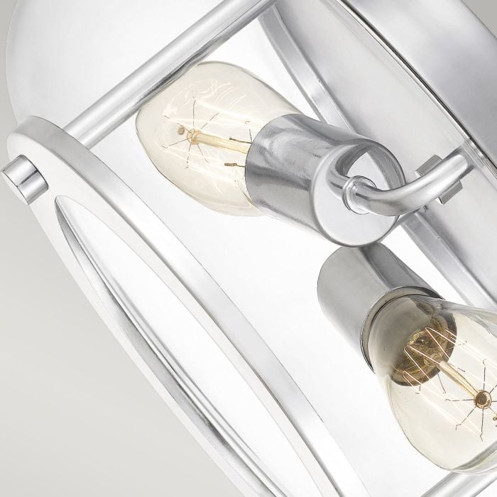 Elstead Lighting Trilogy 2 Light Flush - Polished Chrome