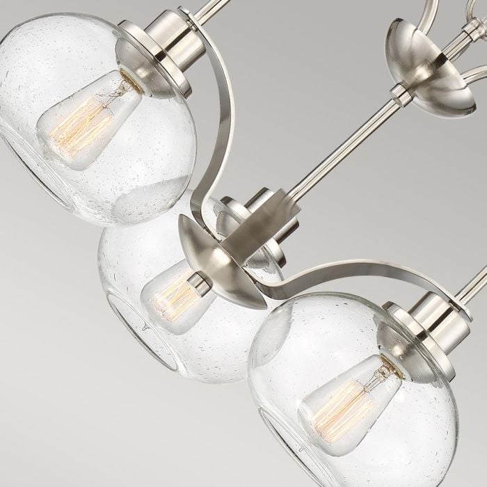 Elstead Lighting Trilogy 3 Light Chandelier - Brushed Nickel