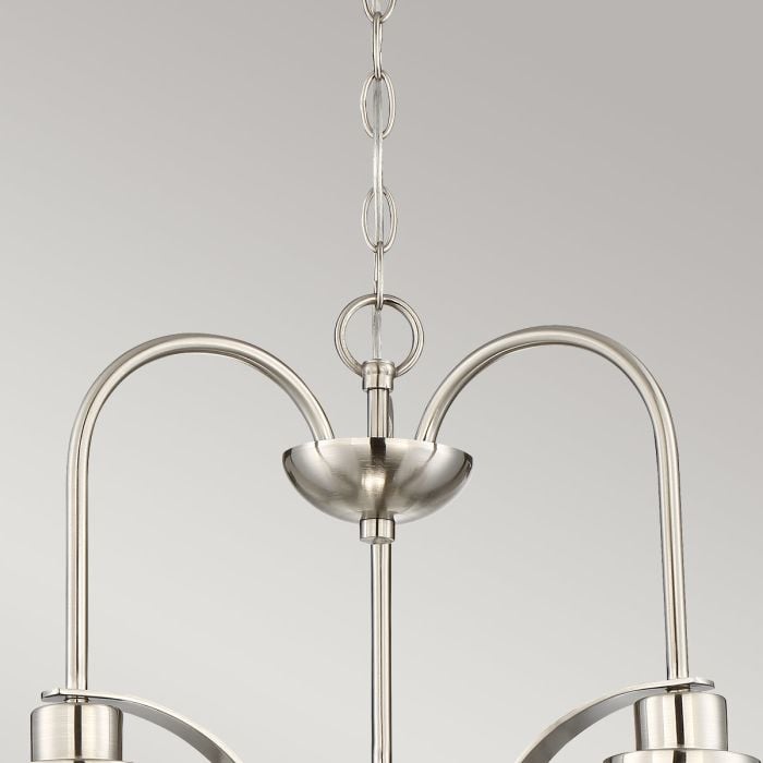 Elstead Lighting Trilogy 3 Light Chandelier - Brushed Nickel