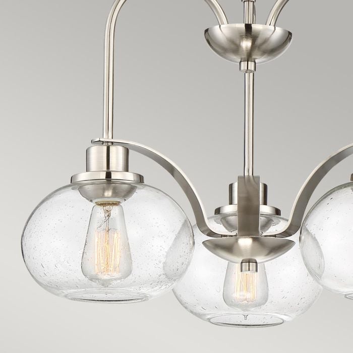 Elstead Lighting Trilogy 3 Light Chandelier - Brushed Nickel