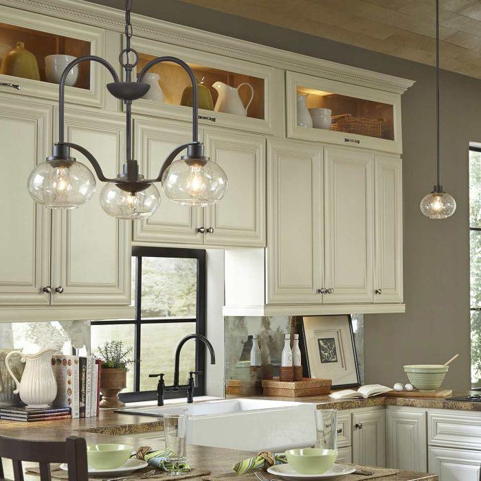 Elstead Lighting Trilogy 3 Light Chandelier - Old Bronze