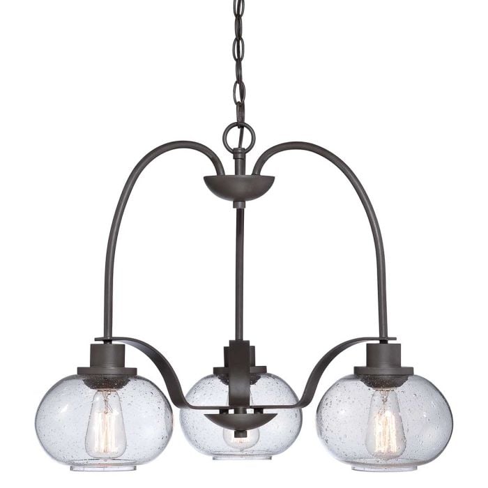 elstead lighting Trilogy 3 Light Chandelier - Old Bronze