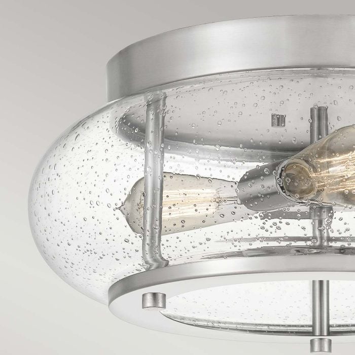 Elstead Lighting Trilogy 3 Light Flush - Brushed Nickel