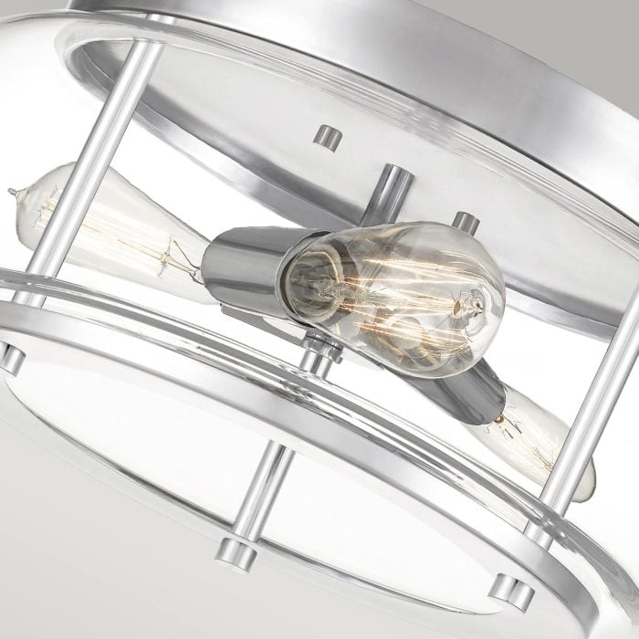 Elstead Lighting Trilogy 3 Light Flush - Polished Chrome