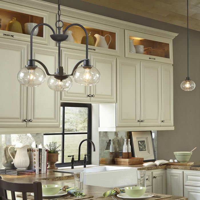 Elstead Lighting Trilogy 3 Light Pendant - Old Bronze