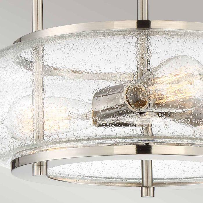 Elstead Lighting Trilogy 3 Light Semi-Flush - Brushed Nickel