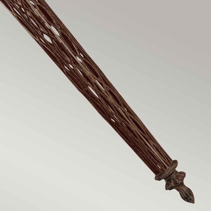 Elstead Lighting Triomphe 1 Light Wall Torchiere - Firenze Gold With Amber Shade