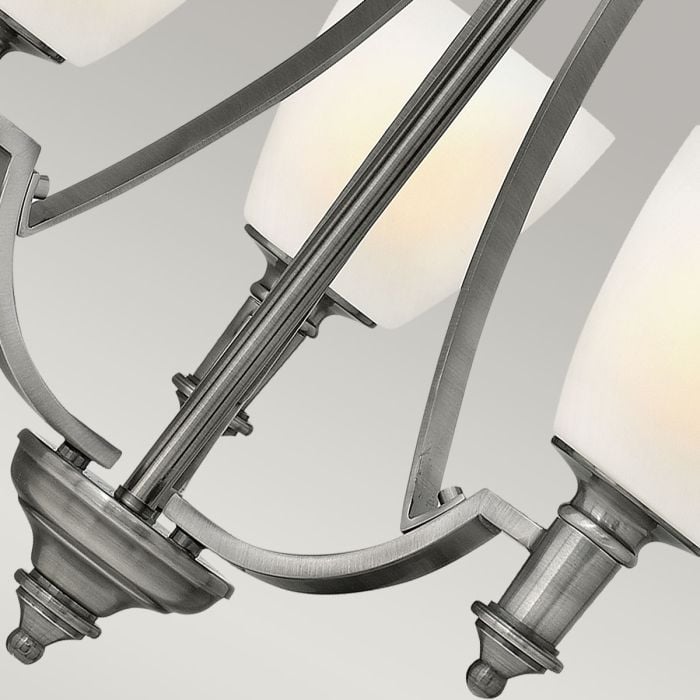 Elstead Lighting Truman 3 Light Chandelier - Antique Nickel