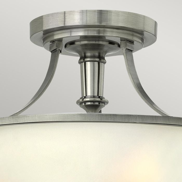 Elstead Lighting Truman 3 Light Semi-Flush - Antique Nickel