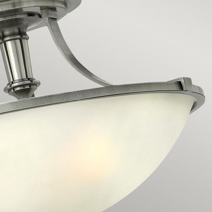 Elstead Lighting Truman 3 Light Semi-Flush - Antique Nickel