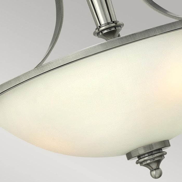 Elstead Lighting Truman 3 Light Semi-Flush - Antique Nickel