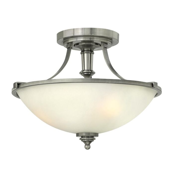 elstead lighting Truman 3 Light Semi-Flush - Antique Nickel