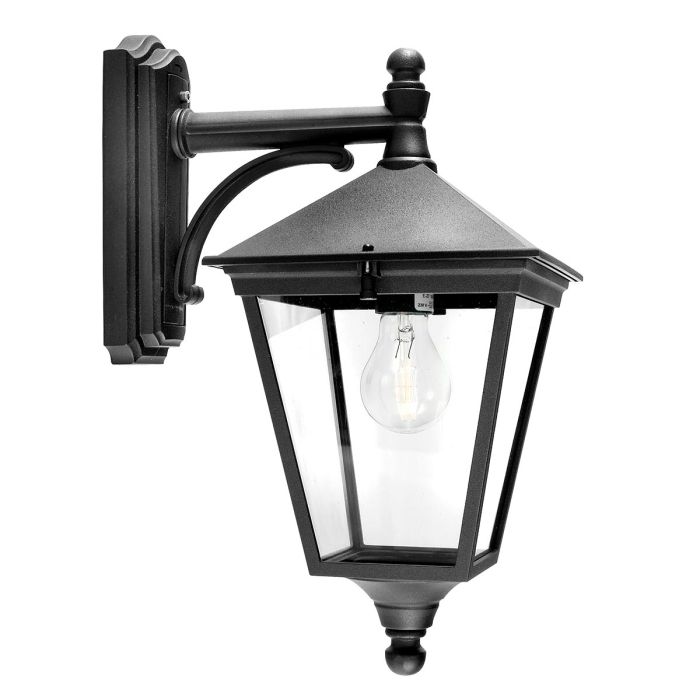 elstead lighting Turin 1 Light Down Wall Lantern - Black