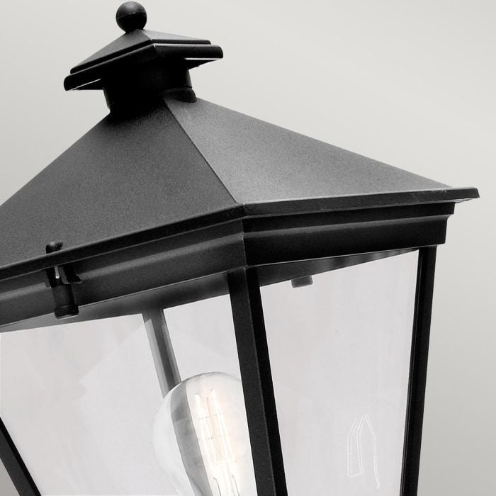 Elstead Lighting Turin 1 Light Up Wall Lantern - Black