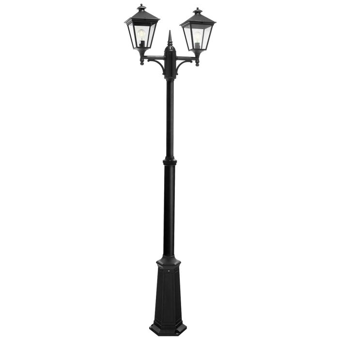 elstead lighting Turin 2 Light Twin Lamp Post - Black