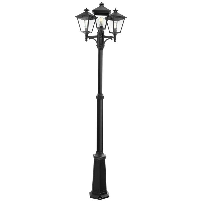elstead lighting Turin 3 Light Triple Lamp Post - Black