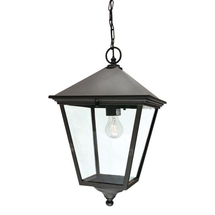 elstead lighting Turin Grande 1 Light Chain Lantern - Black