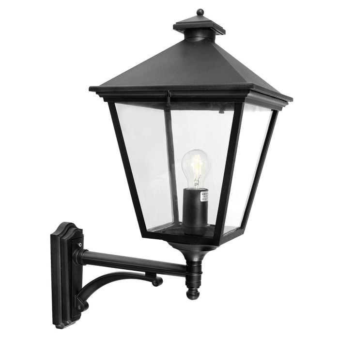 elstead lighting Turin Grande 1 Light Up Wall Lantern - Black