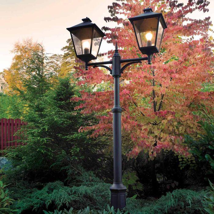 Elstead Lighting Turin Grande 2 Light Twin Lamp Post - Black