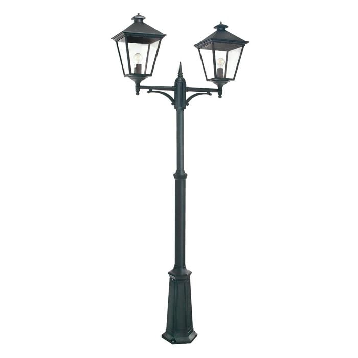 elstead lighting Turin Grande 2 Light Twin Lamp Post - Black