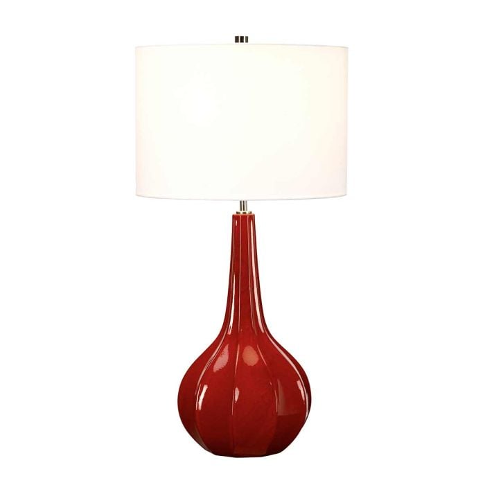 elstead lighting Upton 1 Light Table Lamp with White Shade