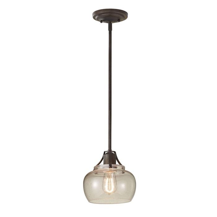 elstead lighting Urban Renewal 1 Light Mini Pendant - Rustic Iron