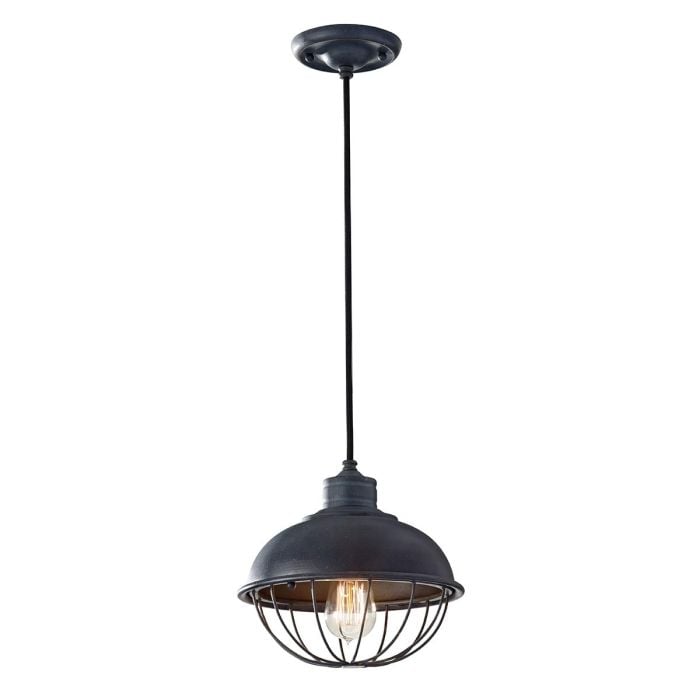elstead lighting Urban Renewal 1 Light Pendant - Antique Forged Iron