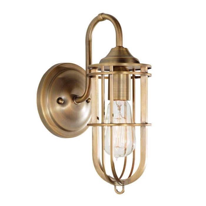 elstead lighting Urban Renewal 1 Light Wall Light - Dark Antique Brass