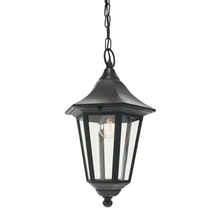 elstead lighting Valencia 1 Light Chain Lantern - Black