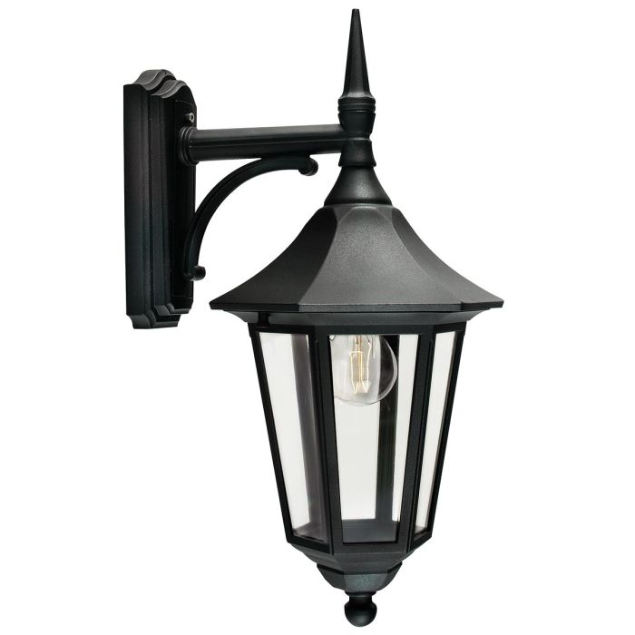 elstead lighting Valencia 1 Light Down Lantern - Black