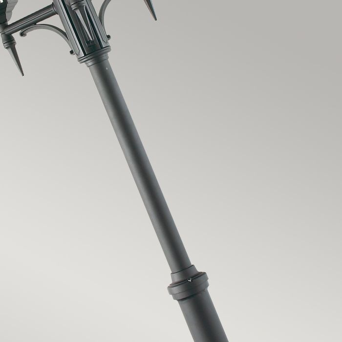 Elstead Lighting Valencia 3 Light Triple Head Lamp Post - Black
