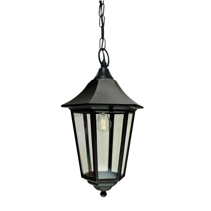 elstead lighting Valencia Grande 1 Light Chain Lantern - Black